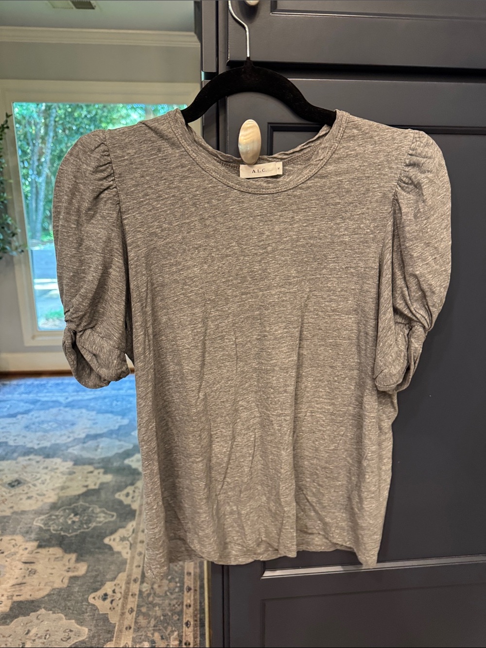 A.L.C. Puff sleeve gray T-shirt